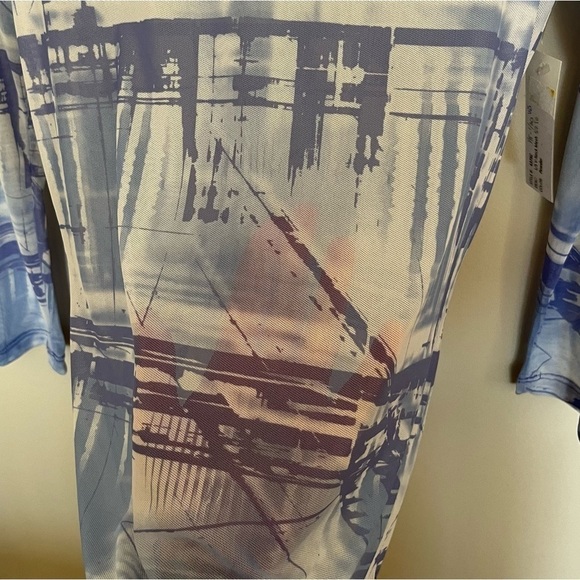 David Cline Mesh V Neck Top - Picture 3 of 4